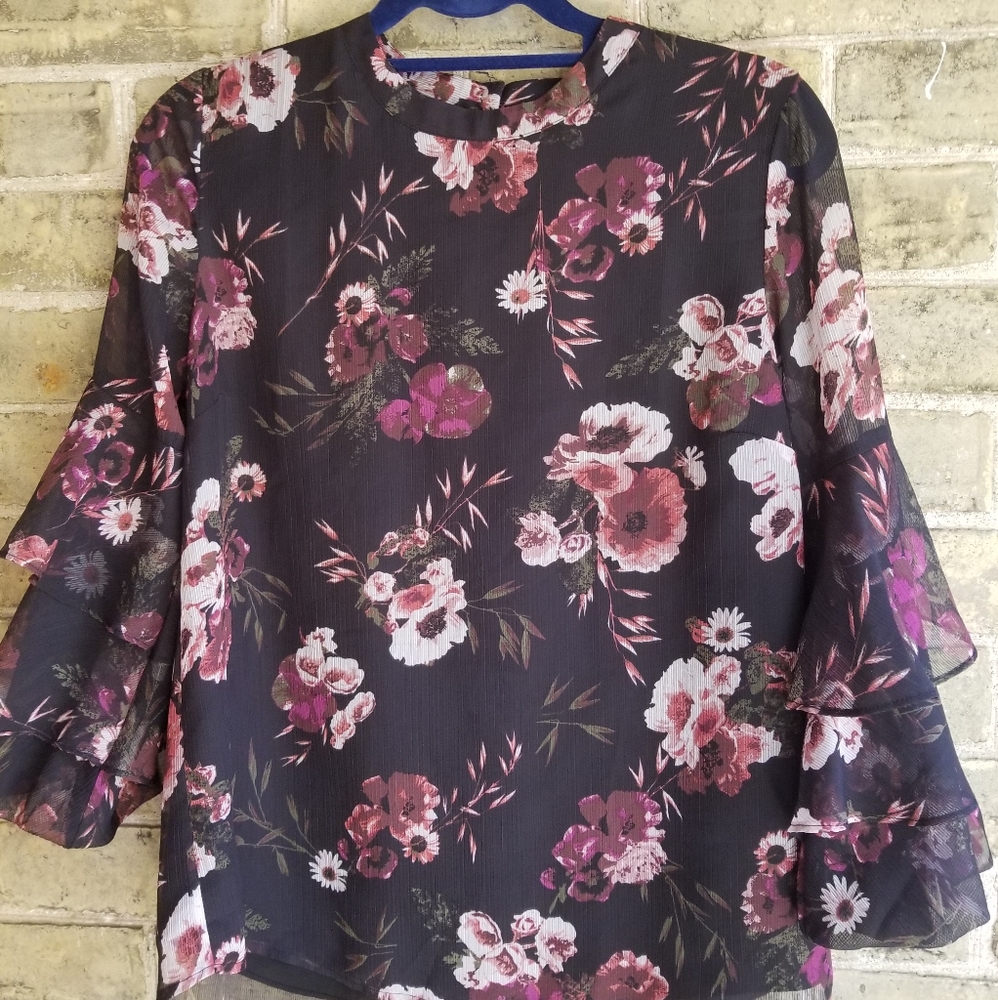 RW&CO Floral Blouse